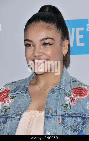 Laurie Hernandez dans nous jours Californie 2018 tenu au Forum à Inglewood, CA le Jeudi, Avril 19, 2018. Photo de RPAC / PictureLux 33581 Numéro de référence de dossier 071RPAC01 pour un usage éditorial uniquement - Tous droits réservés Banque D'Images