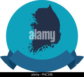 Carte de la Corée du Sud Illustration de Vecteur