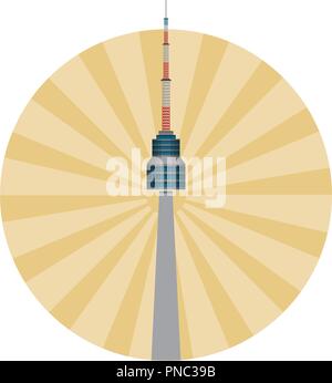 Tour de Corée Séoul Illustration de Vecteur
