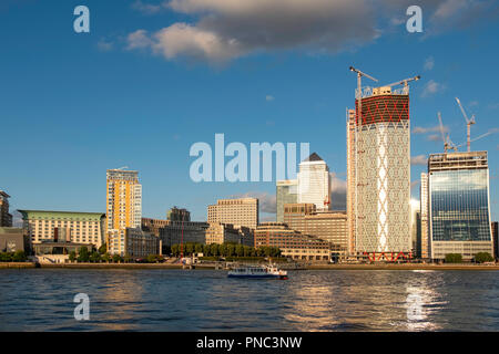 Secteur de Warfe Londres Thames. Banque D'Images