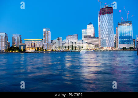 Secteur de Warfe Londres Thames. Banque D'Images