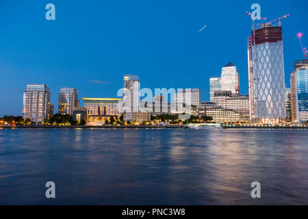 Secteur de Warfe Londres Thames. Banque D'Images