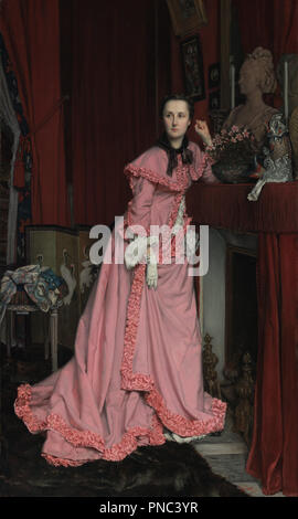 Portrait de la Marquise de Miramon, née, Thérèse Feuillant. Date/période : 1866. La peinture. Huile sur toile. Hauteur : 1 283 mm (50,51 po) ; Largeur : 772 mm (30,39 po). Auteur : Tissot, James. Banque D'Images