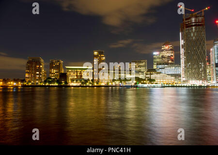 Secteur de Warfe Londres Thames. Banque D'Images