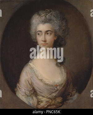 Mary Heberden. Date/Période : Ca. 1777. La peinture. Huile sur toile. Hauteur : 730 mm (28.74 in) ; Largeur : 622 mm (24.48 in). Auteur : Thomas Gainsborough. Banque D'Images
