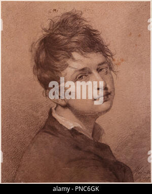 Autoportrait, 1805. Date/période : 1805. Le charbon, maculé, rehaussée de craie blanche, sur papier brun. Auteur : Friedrich Wilhelm Schadow. Schadow, Friedrich Wilhelm, von. Banque D'Images