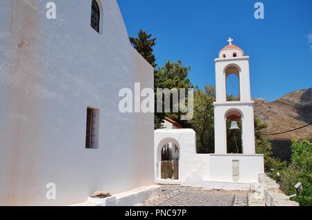 L'église de l'Archange Michael à Megalo Chorio sur l'île grecque de Tilos. Banque D'Images