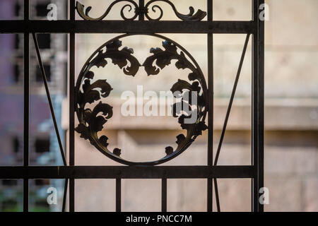 Portes patio décoratif en métal. Banque D'Images