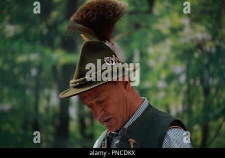 Graz, Styrie, Autriche. Grand festival de la culture populaire dans la capitale de l'État de Styrie, Graz. .La photo montre l'homme natif en costume traditionnel Banque D'Images