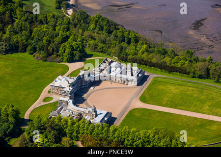 Hopetoun House, vue aérienne. Banque D'Images