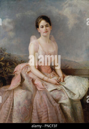 Juliette Gordon Low. Date/période : 1887. La peinture. Huile sur toile. Hauteur : 1 334 mm (52.51 in) ; Largeur : 965 mm (37.99 in). Auteur : Edward Hughes. Banque D'Images