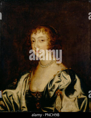 Reine Henrietta Maria. Date/Période : avant 1686. La peinture. Huile sur toile. Hauteur : 670 mm (26.37 in) ; Largeur : 546 mm (21.49 in). Auteur : D'après van Dyck, Sir Anthony. Van Dyck, Anthony. Anonyme. ANTHONIS VAN DYCK. Banque D'Images