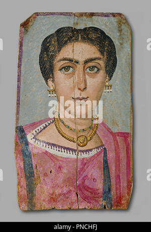 Maman Portrait : Femme au collier. Date/Période : 161 - 192. La peinture. Peinture encaustique sur bois. Hauteur : 365 mm (14.37 in) ; Largeur : 215 mm (8,46 in). Auteur : Inconnu. Banque D'Images