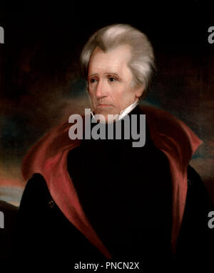 Andrew Jackson. Date/Période : Ca. 1835. La peinture. Huile sur toile Huile sur toile. Hauteur : 762 mm (30 in) ; Largeur : 635 mm (25 in). Auteur : Ralph Eleaser Whiteside Earl. Banque D'Images