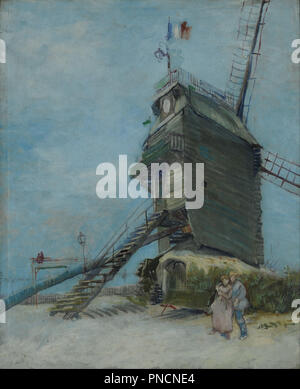 Le Moulin de la galette. Date/Période : Ca. 1886/ 1887. La peinture. Huile sur toile. Hauteur : 610 mm (24.01 in) ; Largeur : 500 mm (19.68 in). Auteur : Vincent VAN GOGH. VAN GOGH, VINCENT. Banque D'Images