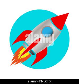 L'icône de fusée spatiale Illustration de Vecteur