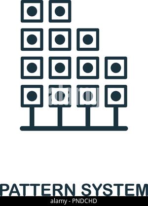 L'icône de système modèle. Design style monochrome de grande collecte de données. L'ASSURANCE-CHÔMAGE. Pixel simple parfait modèle pictogramme icône Système. Web design, apps, softw Illustration de Vecteur