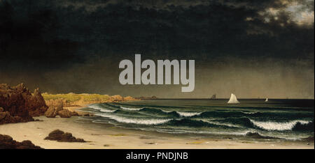 Approche de l'Orage : plage près de Newport. Date/Période : Ca. 1861 - 1862. La peinture. Huile sur toile. Hauteur : 711,20 mm (28 in) ; largeur : 1 482,70 mm (58,37 po). Auteur : Lucas Cranach. Banque D'Images