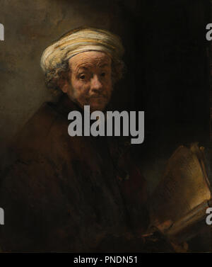 L'auto-portrait comme l'apôtre Paul. Date/période : 1661. La peinture. Huile sur toile. Hauteur : 91 cm (35,8 in) ; largeur : 77 cm (30,3 in). Auteur : REMBRANDT, Harmenszoon van Rijn. REMBRANDT HARMENSZOON VAN RIJN. Rembrandt van Rhijn. Banque D'Images