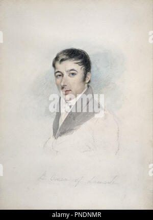 Robert Owen, 1771 - 1858. Pioneer socialiste. Date/période : 1800. Dessin. Aquarelle sur papier. Hauteur : 281 mm (11.06 in) ; Largeur : 213 mm (8,38 in). Auteur : Mary Ann Chevalier. Banque D'Images