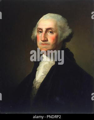 George Washington. Date/Période : Ca. 1854. La peinture. Hauteur : 742,95 mm (29,25 po) ; largeur : 615,95 mm (24,25 po). Auteur : REMBRANDT PEALE. Banque D'Images