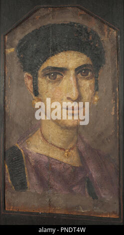 Portrait d'une jeune femme. Date/Période : 150 - 200. La peinture. Auteur : anonyme. Portraits du Fayoum maman. Banque D'Images