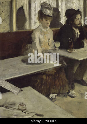 Dans un café, dit aussi l'Absinthe dans un café. Date/période : 1873. La peinture. Huile sur toile. Hauteur : 920 mm (36,22 po) ; Largeur : 680 mm (26.77 in). Auteur : Edgar Degas. DEGAS, EDGAR. Banque D'Images