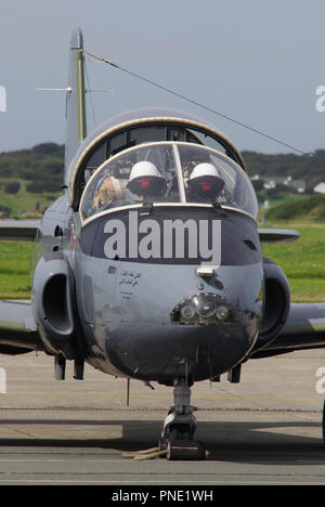 Bac, 167, Strikemaster, G-SOAF, RAF Valley, Anglesey, Nord du pays de Galles. Banque D'Images