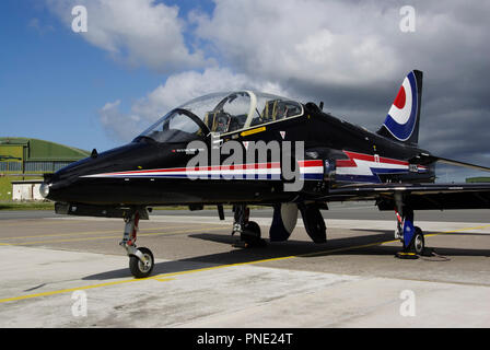 BAE Hawk T1 XX325, à RAF Valley, Anglesey Banque D'Images