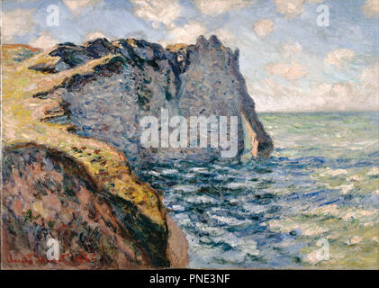 La Falaise d'Aval, Etrétat. Date/période : 1885. La peinture. Huile sur toile Huile sur toile. Auteur : Claude Monet. MONET, CLAUDE. Banque D'Images