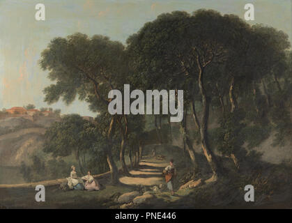 Vue près de Rome. Date/Période : Entre 1754 et 1765. La peinture. Huile sur toile. Hauteur : 565 mm (22.24 in) ; Largeur : 781 mm (30.74 in). Auteur : Dance-Holland, Nathaniel. Banque D'Images