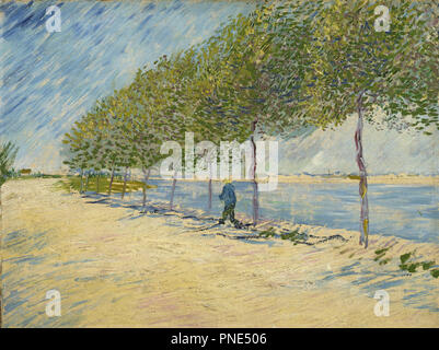 Langs de seine / le long de la Seine. Date/période : 1887. La peinture. Huile sur toile. Hauteur : 49 cm (19,2 in) ; largeur : 66 cm (25,9 in). Auteur : Vincent VAN GOGH. VAN GOGH, VINCENT. Banque D'Images