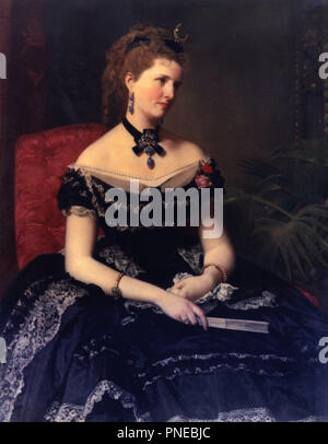 Matilde de Aguilera y Gamboa, Dame de Fontagud. Date/période : 1873. La peinture. Huile sur toile. Hauteur : 130 cm (51,1 in) ; largeur : 97 cm (38,1 in). Auteur : Federico de Madrazo,. Banque D'Images