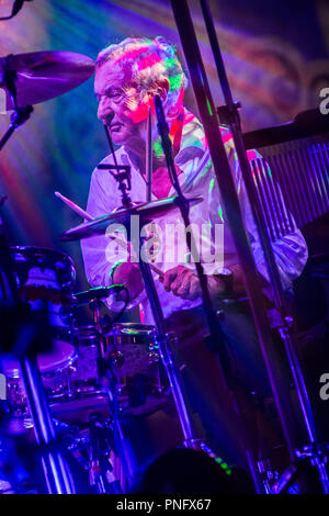 Milan Italie. 20 septembre 2018. Le groupe de rock psychédélique Anglais NICK MASON'S SAUCERFUL OF SECRETS il se produit au Teatro degli Arcimboldi durant la "Tour d'Europe 2018' Credit : Rodolfo Sassano/Alamy Live News Banque D'Images