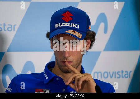 Alcaniz, Espagne. Sep 20, 2018. Alex rin pendant Conférence de presse ; de Motogp Aragon ; Ciudad del Motor de Alcaniz, Espagne Aragon ; Credit : Gaetano Piazzolla/Pacific Press/Alamy Live News Banque D'Images