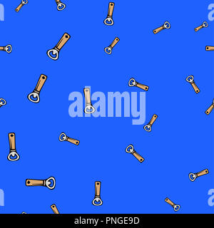 Modèle logique de l'ouvreur. illustration. Fond bleu. Banque D'Images