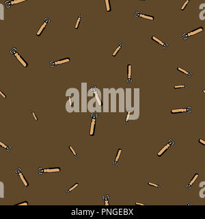 Bière transparente motif ouvreur. illustration. Fond brun. Banque D'Images