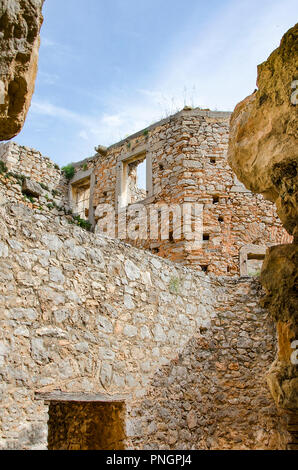 Les détails architecturaux en forteresse de Palamède de Nauplie, Grèce .ville. Banque D'Images