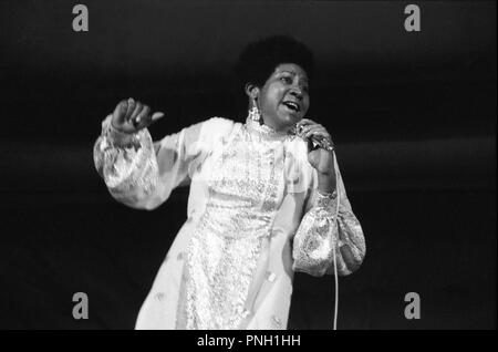 Les concerts Aretha Franklin, Festival de Jazz, Antibes 21 juillet 1970 Banque D'Images