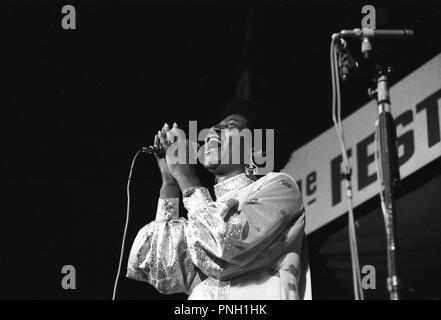 Les concerts Aretha Franklin, Festival de Jazz, Antibes 21 juillet 1970 Banque D'Images