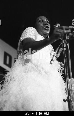 Les concerts Aretha Franklin, Festival de Jazz, Antibes 21 juillet 1970 Banque D'Images