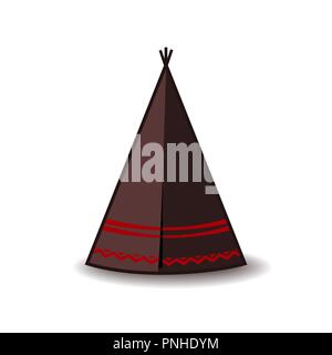 L'icône de wigwam. Ou de tipis indiens tipi. Vector illustration. Palette de couleurs Illustration de Vecteur