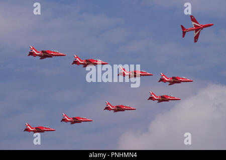 Royal Air Force Red Arches à RAF Fairford, RIAT, Banque D'Images