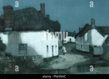 Albert Moulton Foweraker - Moonlight - Newton St Cyres 1 Devon Banque D'Images