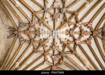 Plafond en bois ancienne strurcture Banque D'Images