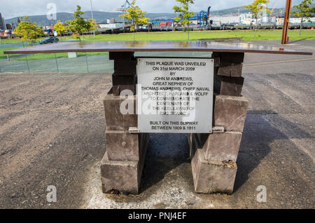 Belfast, en Irlande du Nord - 23 août 2018 : la cale sur laquelle le Titanic a été construit et lancé à partir, dans le centre historique de la ville de Belfast, au nord Banque D'Images