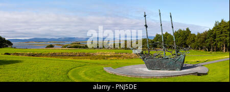 Le Comté de Mayo, République d'Irlande - 20 août 2018 : une vue sur le National Famine Monument à Westport, Comté de Mayo, Irlande. Banque D'Images