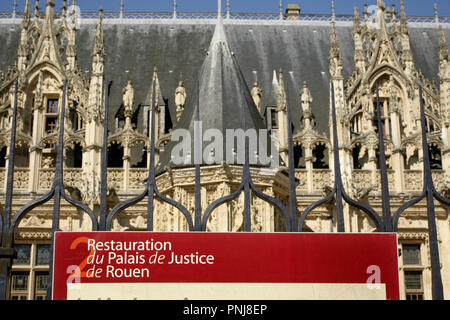 Palais de Justice, Rouen, Normandie, France. Banque D'Images