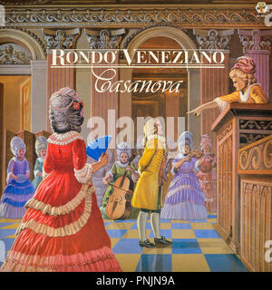 Rondò Veneziano - couverture originale de l'album de vinyle - Casanova - 1985 Banque D'Images