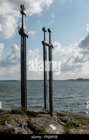 Swords dans la roche, monument à Stavanger, Norvège. Banque D'Images